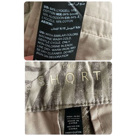 WHBM High Rise Short Khaki Tropical Print 4 - Picture 8 of 13